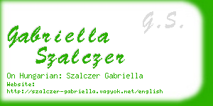gabriella szalczer business card
